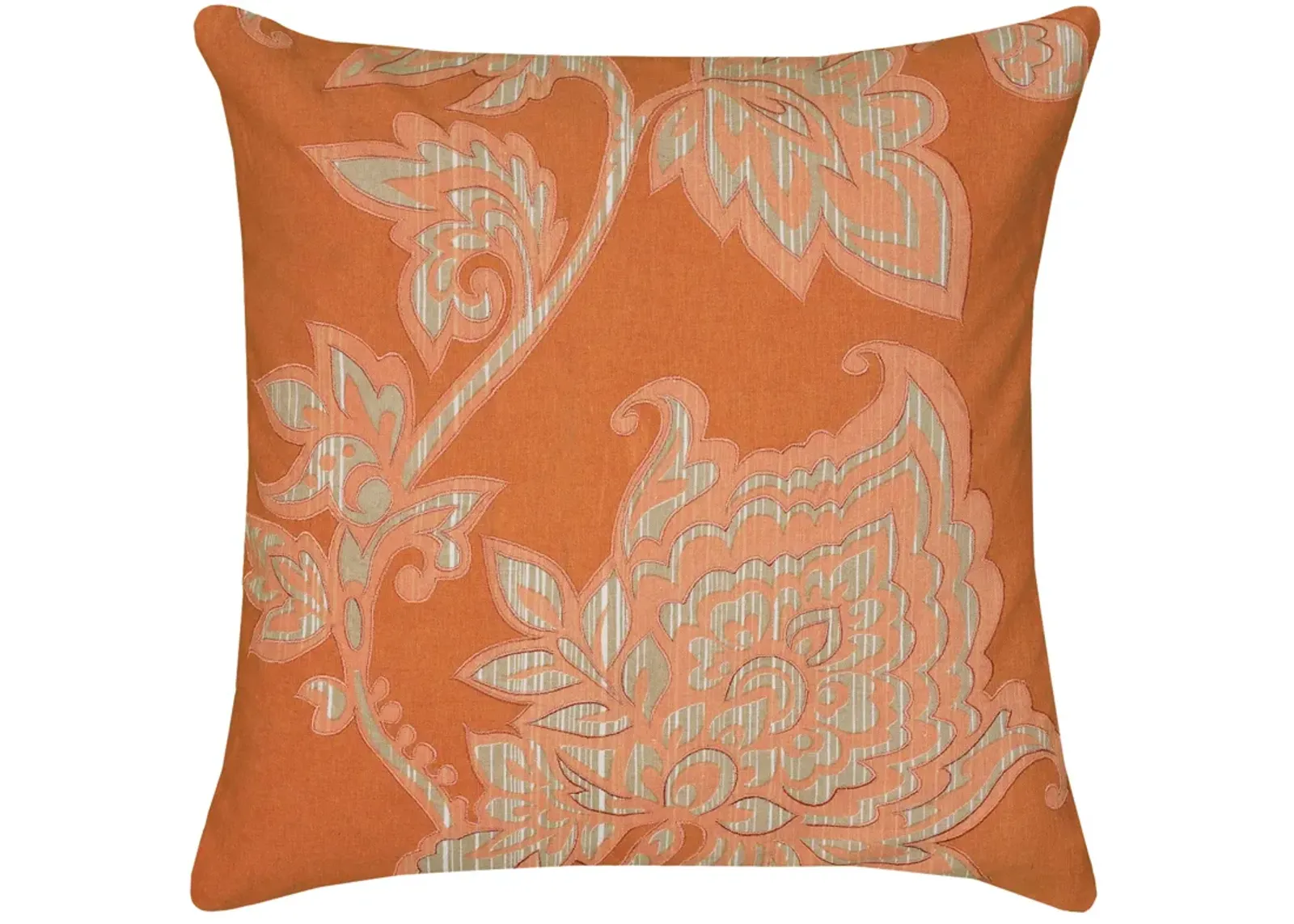 Floral Orange Pillow