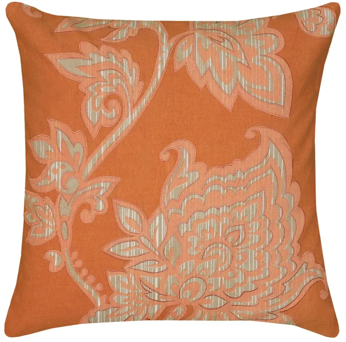 Floral Orange Pillow