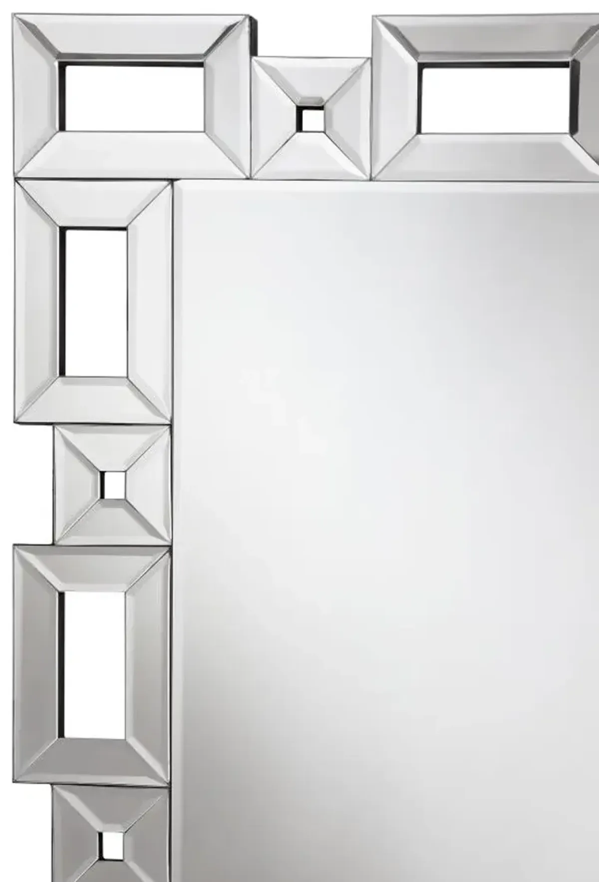 Tavin Geometric Frame Cheval Mirror