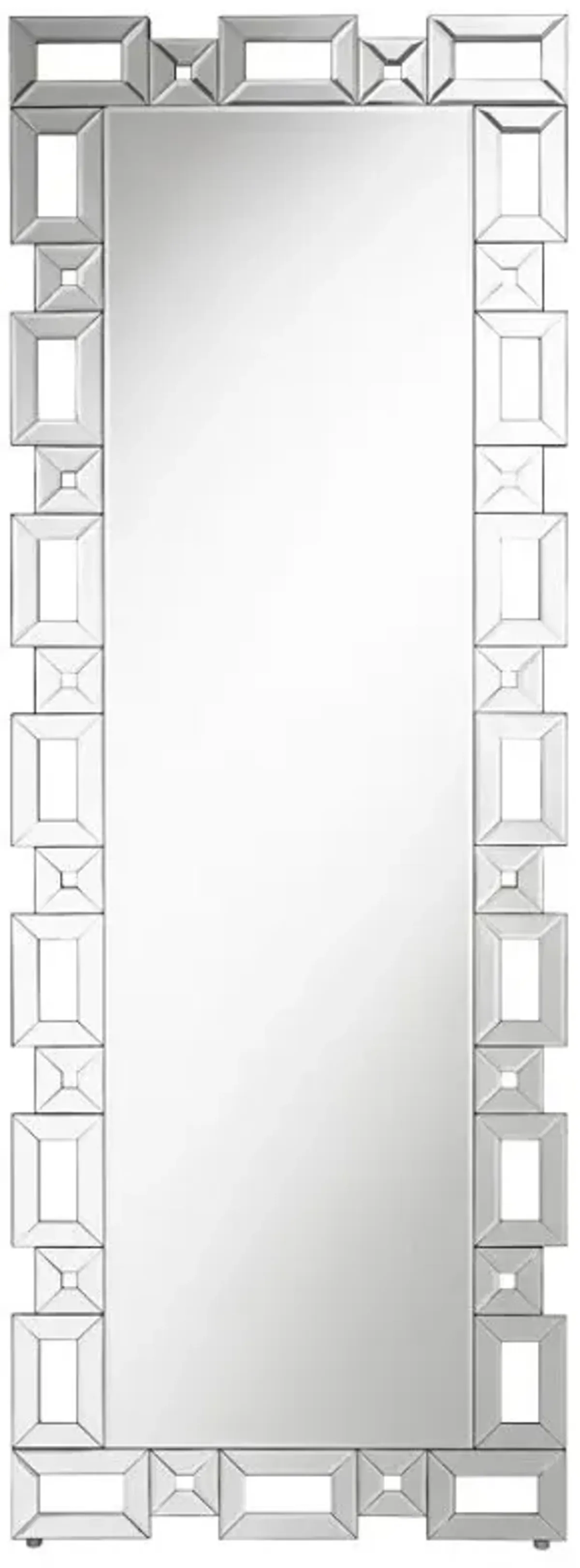 Tavin Geometric Frame Cheval Mirror