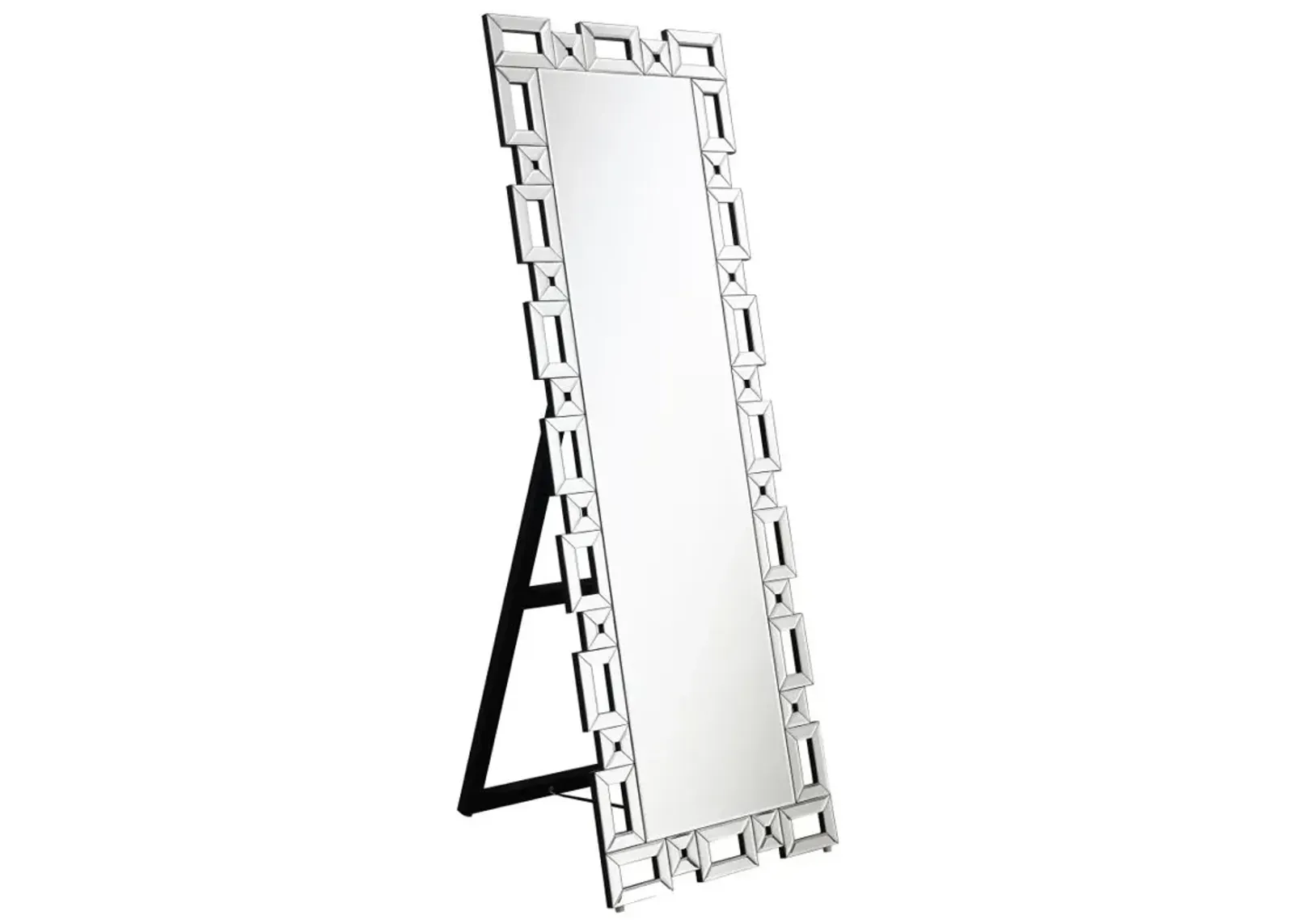 Tavin Geometric Frame Cheval Mirror