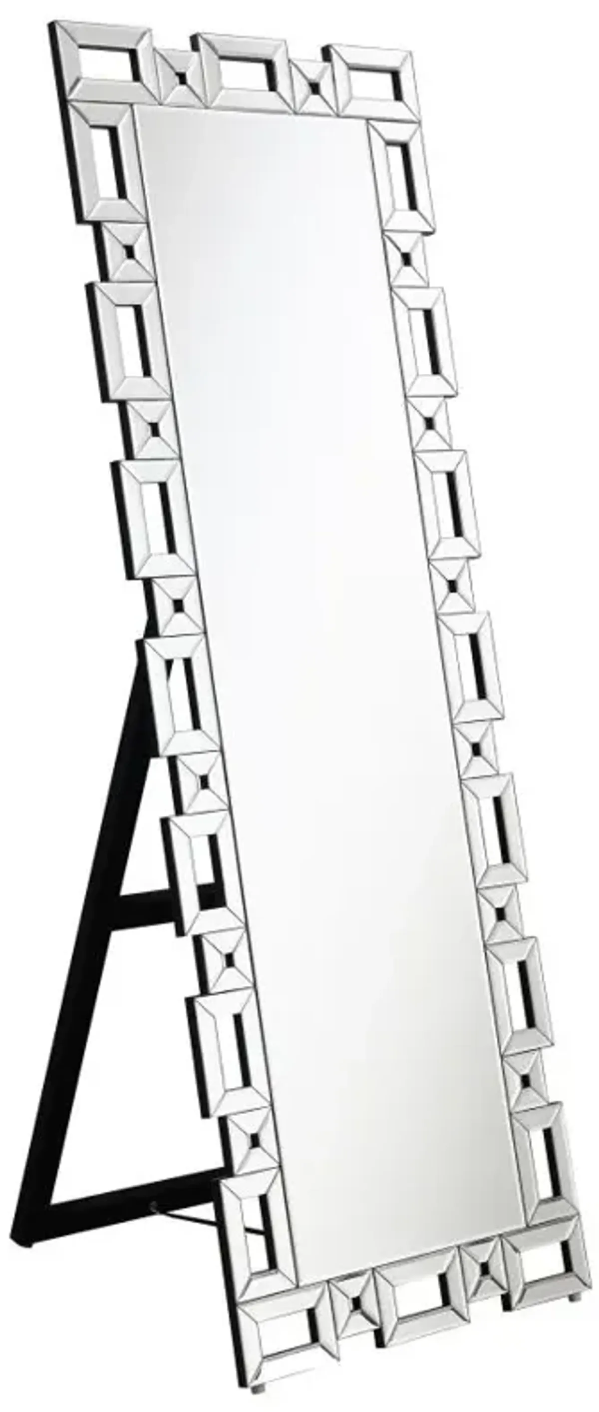 Tavin Geometric Frame Cheval Mirror