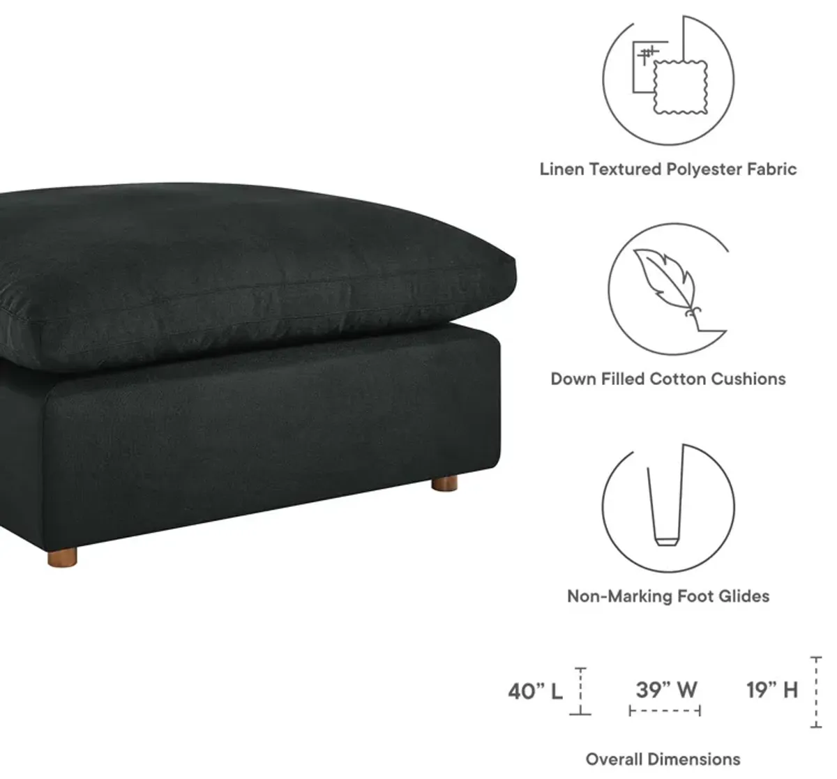 Commix Down Filled Overstuffed 6-Piece Sectional