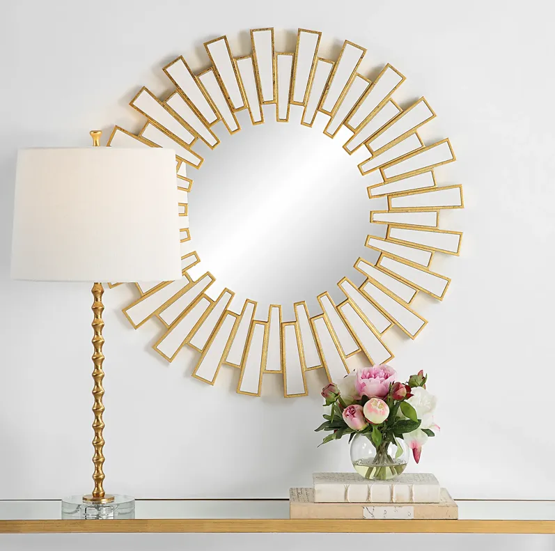 Gold Leaf Finish Wall Mirror