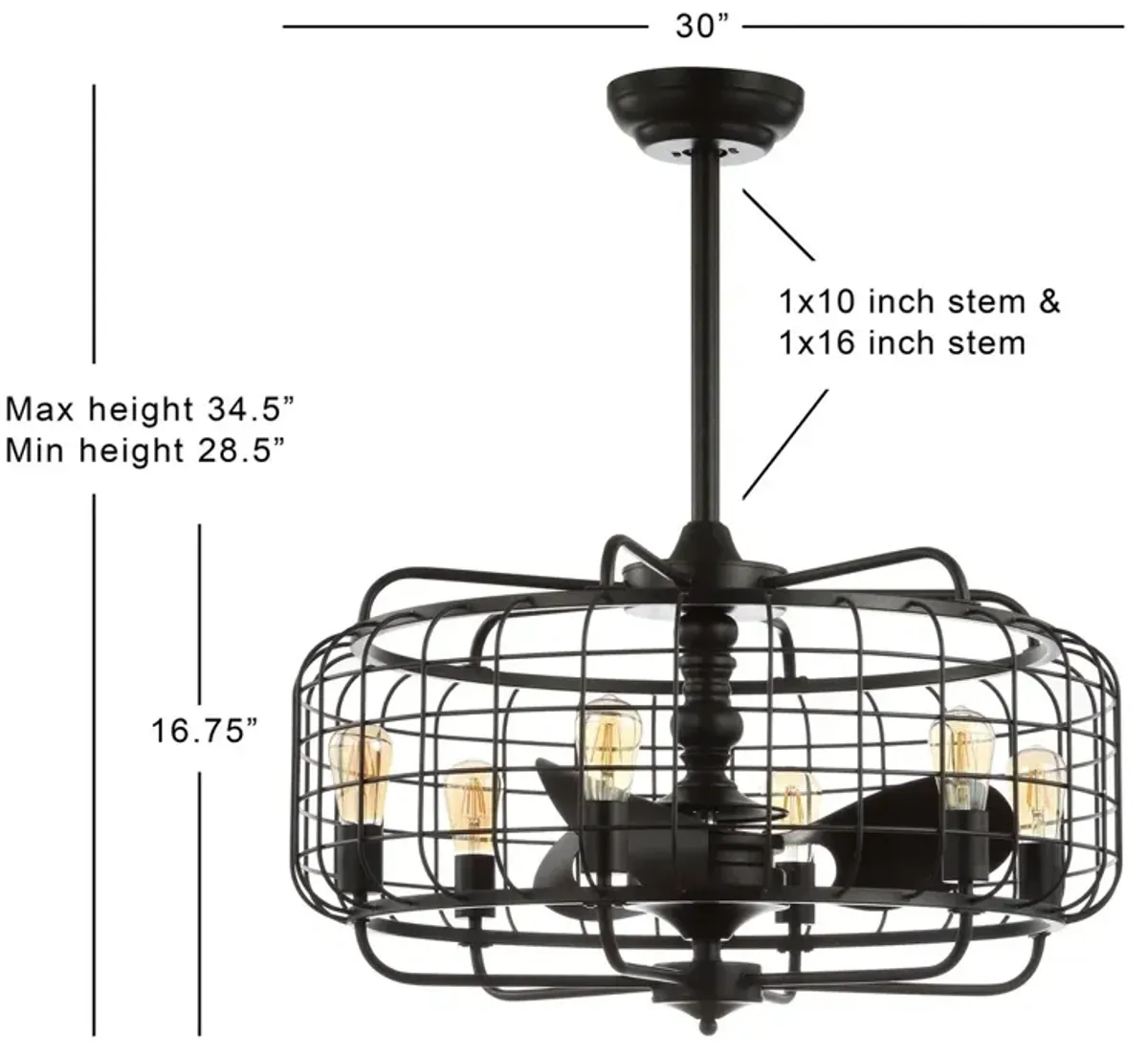 LARSIN CEILING LIGHT FAN