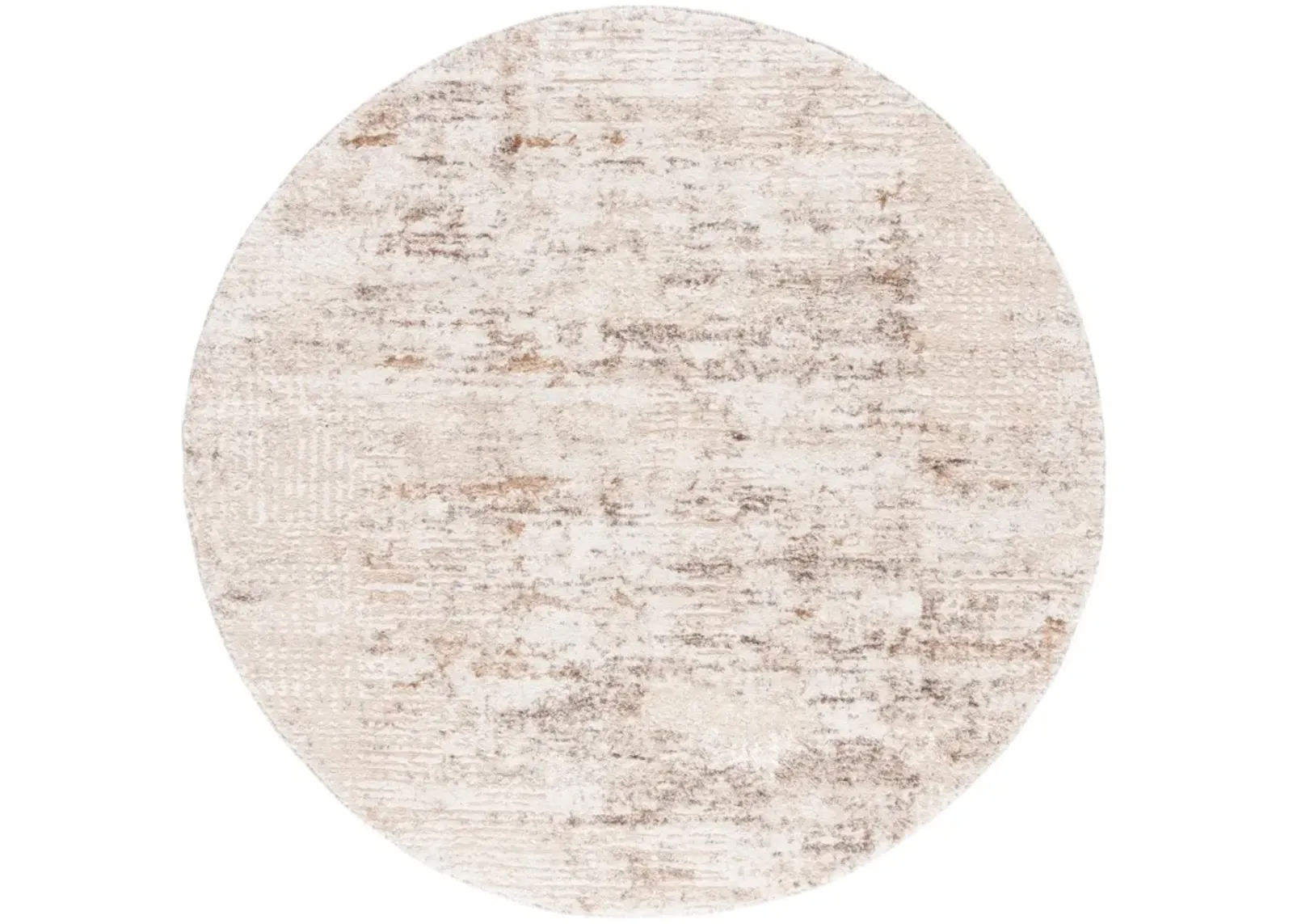 RAVINE SHAG 356 BEIGE  6'-7' x 6'-7' Round Round Rug