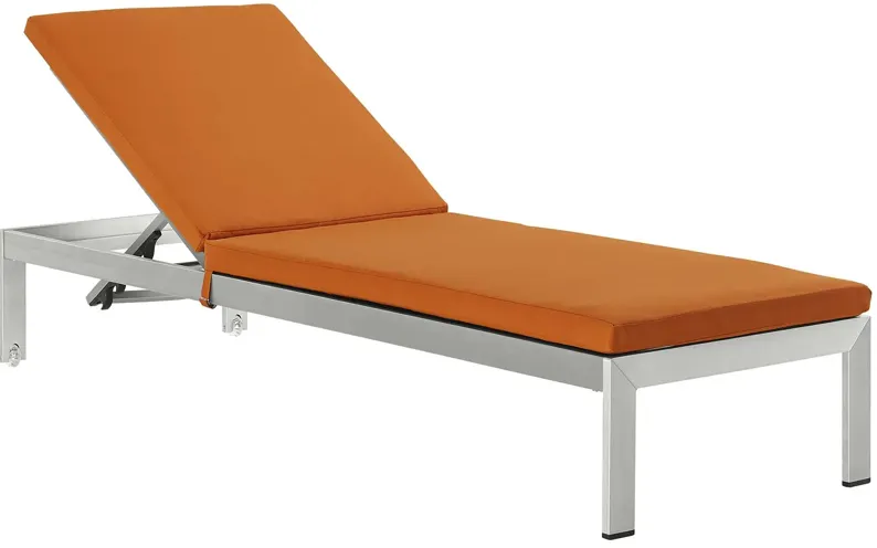 Shore Outdoor Patio Aluminum Chaise with Cushions