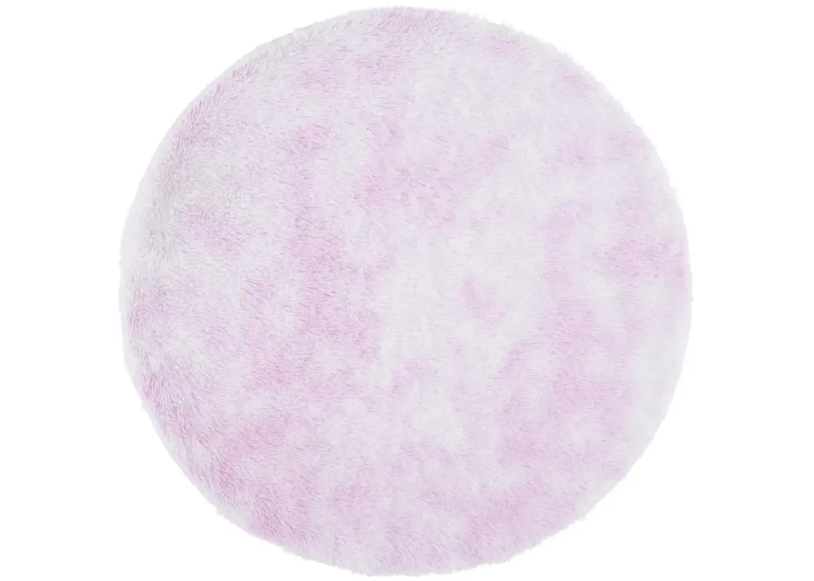 RAINBOW SHAG 100 PINK 4' x 4' Round Round Rug