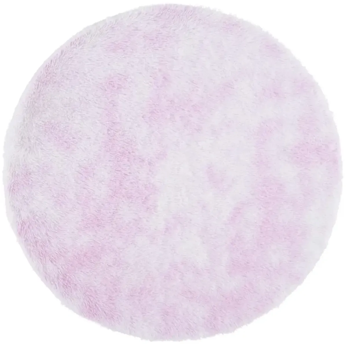 RAINBOW SHAG 100 PINK 4' x 4' Round Round Rug