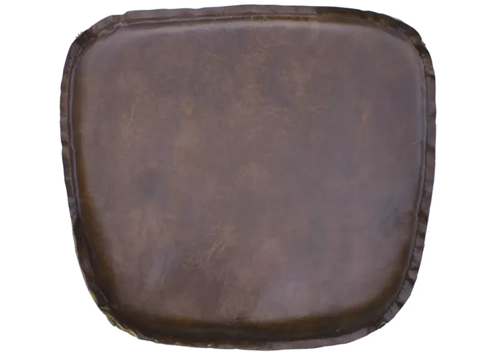 Metal Crossback Leather Cushion Seat - Vintage Brown