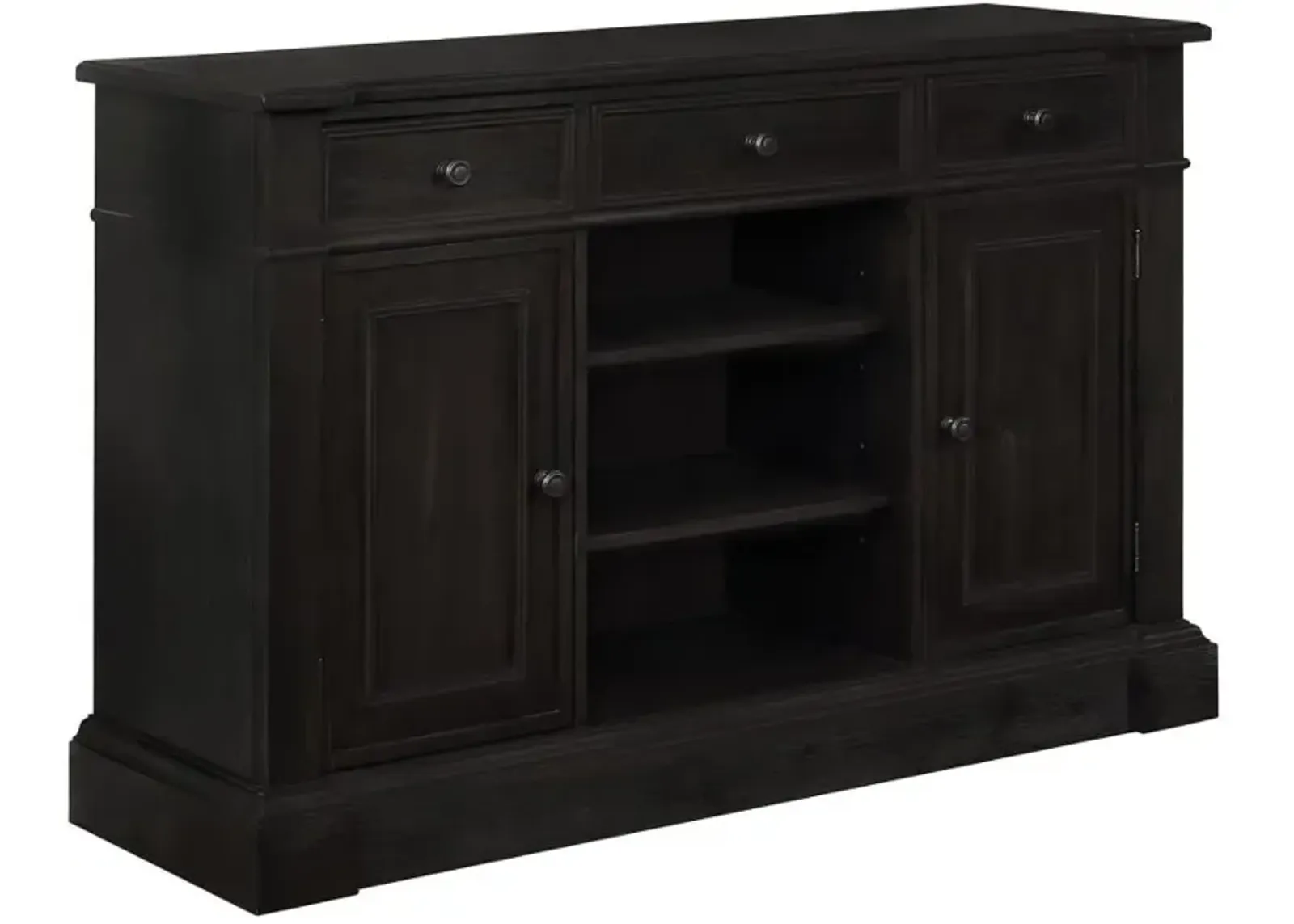 Phelps 2-door Rectangular Server Antique Noir