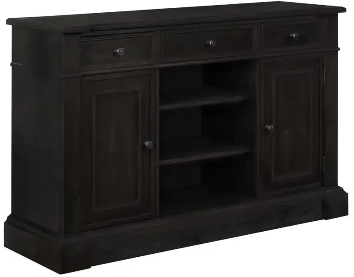 Phelps 2-door Rectangular Server Antique Noir