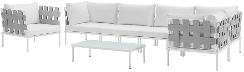 Harmony 7 Piece Outdoor Patio Aluminum Sectional Sofa Set