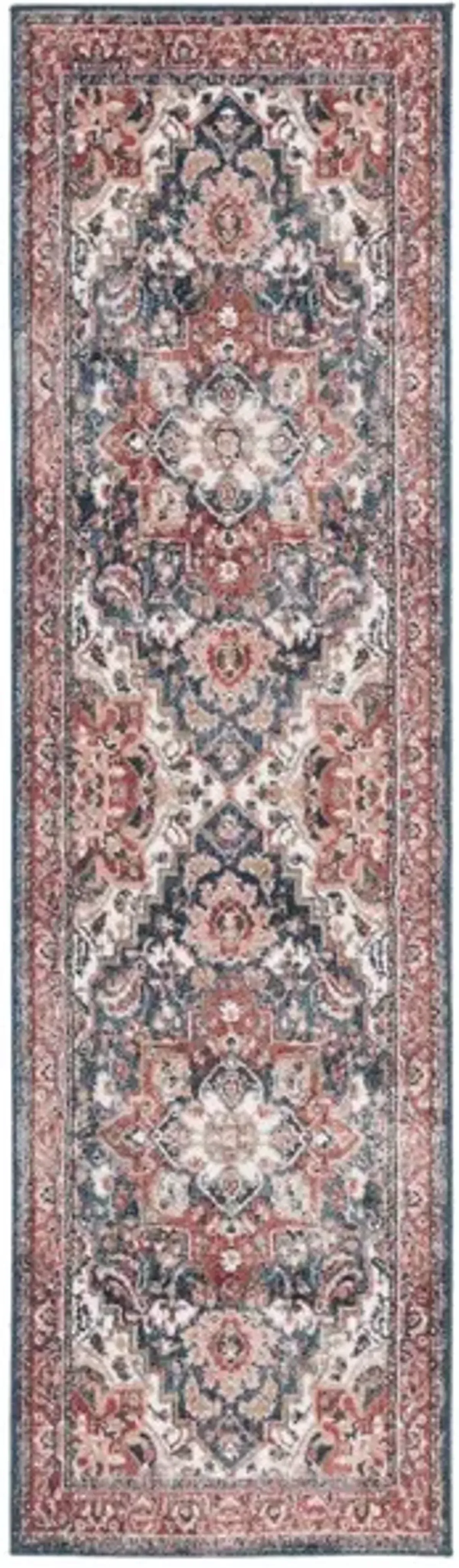 ROSEWOOD 112 Red 2'-3' X 8' Runner Rug