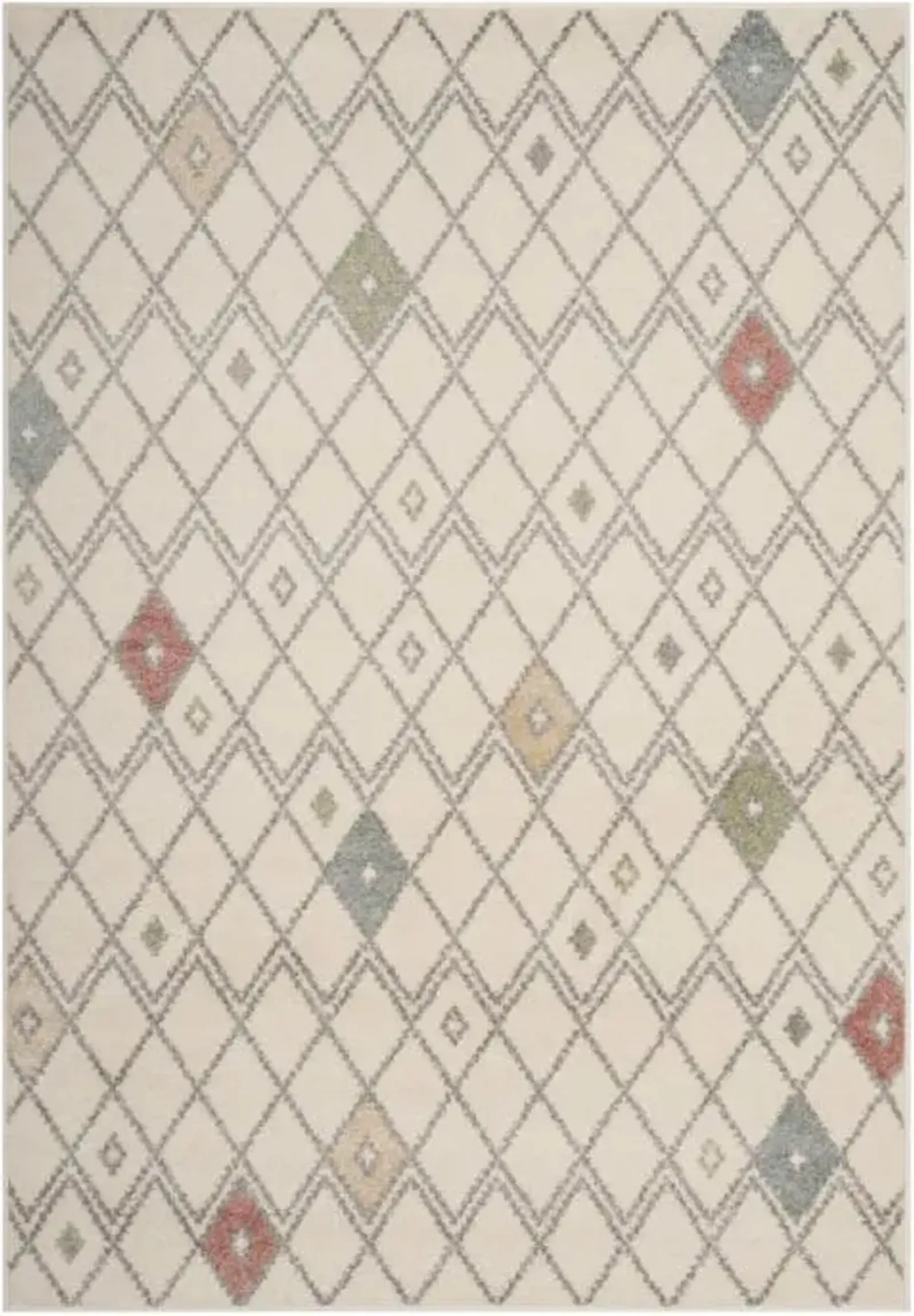 Adirondack Contemporary Ivory / Multi 8' X 10' Powerloomed Rug