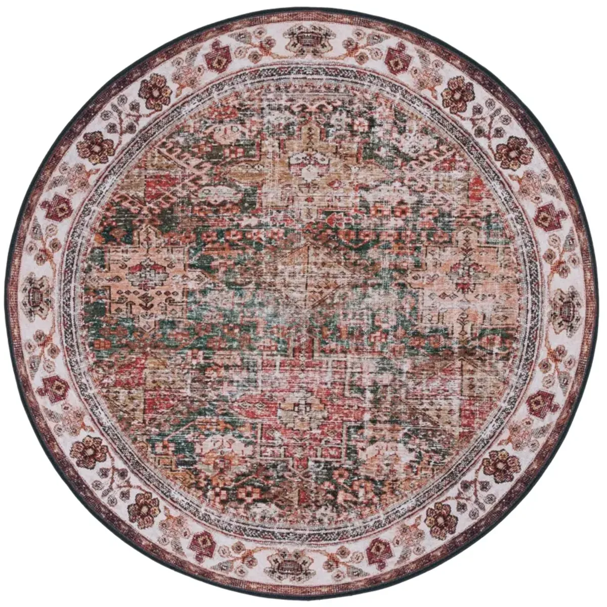 TUCSON 114 M/W S/R IVORY  4' x 4' Round Round Rug