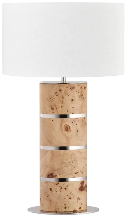 Cahill 28'' High 1-Light Table Lamp - Natural Burl - Includes LED Bulb