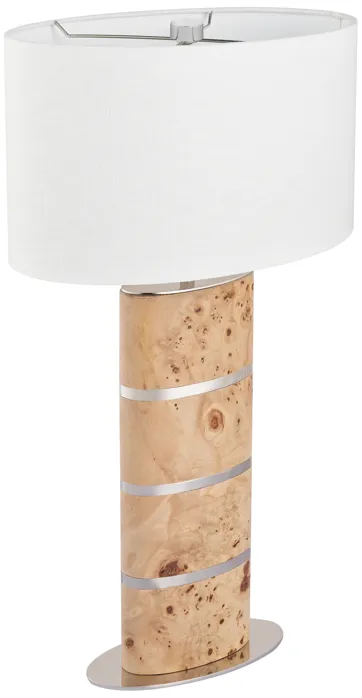 Cahill 28'' High 1-Light Table Lamp - Natural Burl - Includes LED Bulb