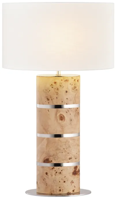 Cahill 28'' High 1-Light Table Lamp - Natural Burl - Includes LED Bulb