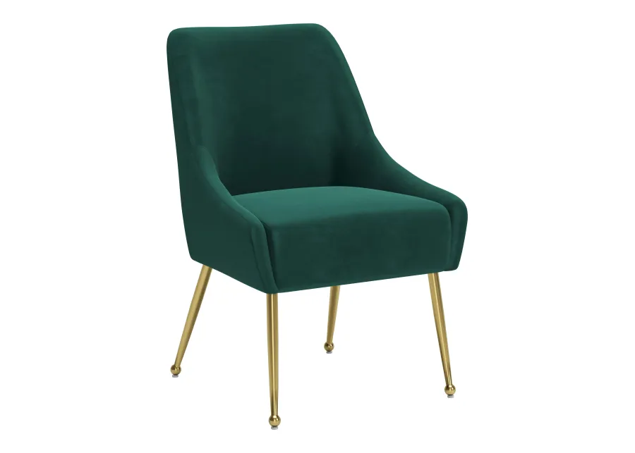 Maxine Dining Chair Green & Gold