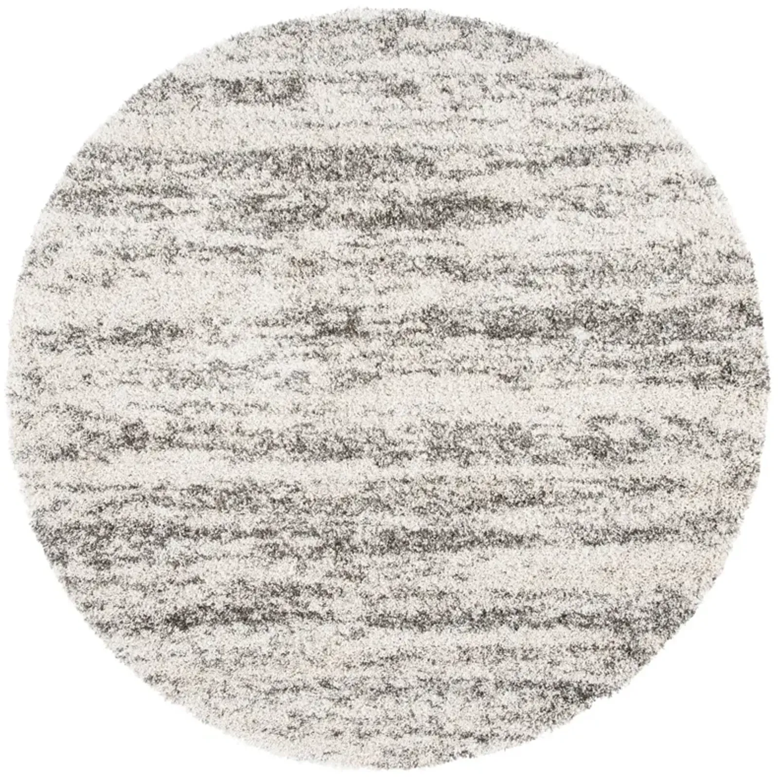 HUDSON SHAG 206 IVORY  4' x 4' Round Round Rug