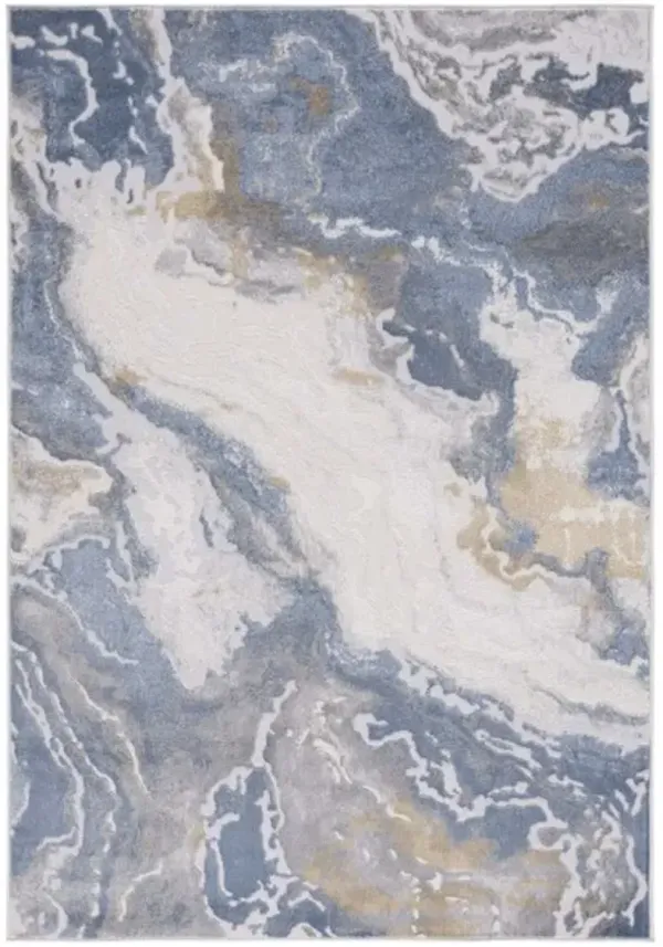 PALMA 348 Blue 9' X 12' Large Rectangle Rug