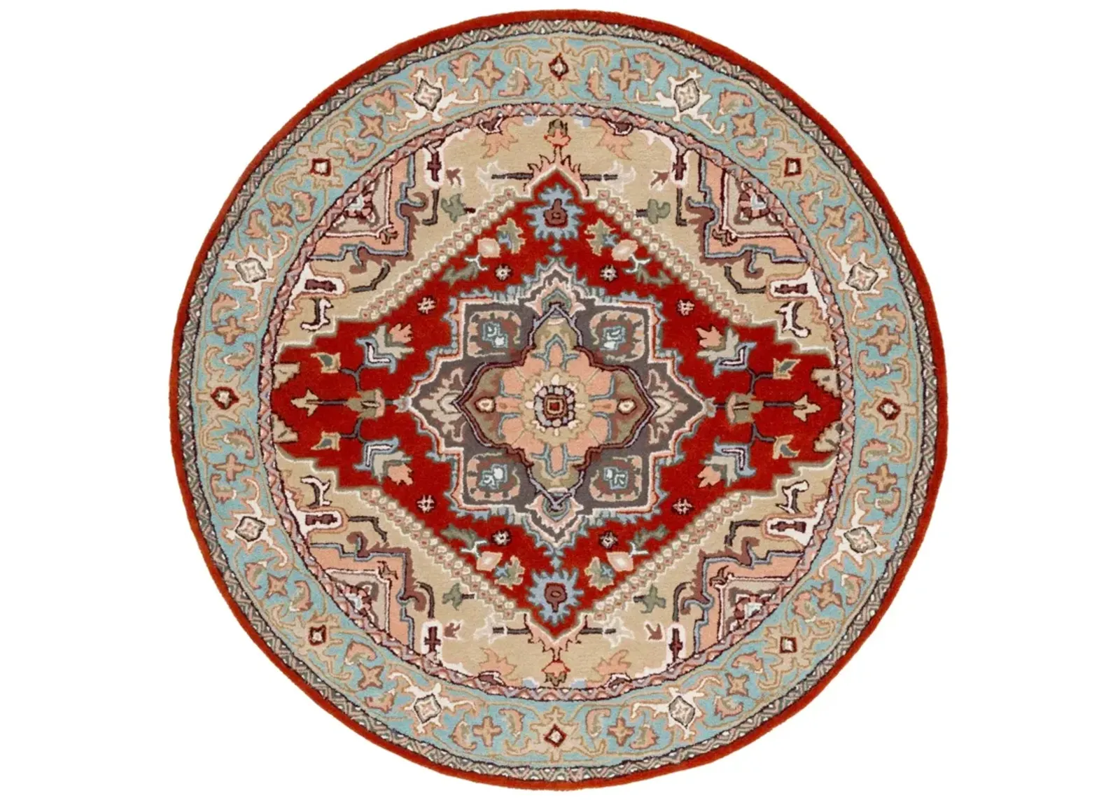 HERITAGE 625 RED  6' x 6' Round Round Rug