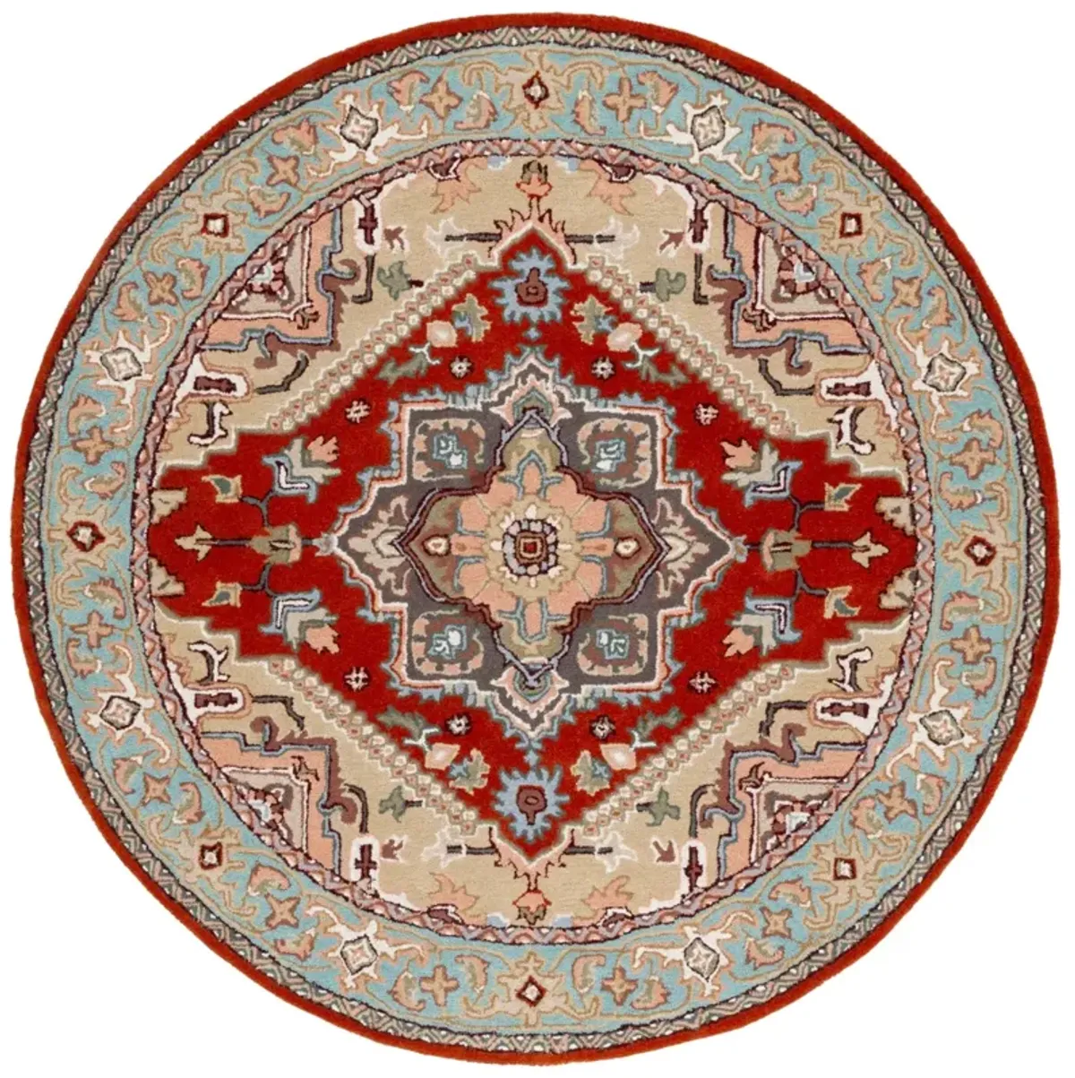 HERITAGE 625 RED  6' x 6' Round Round Rug