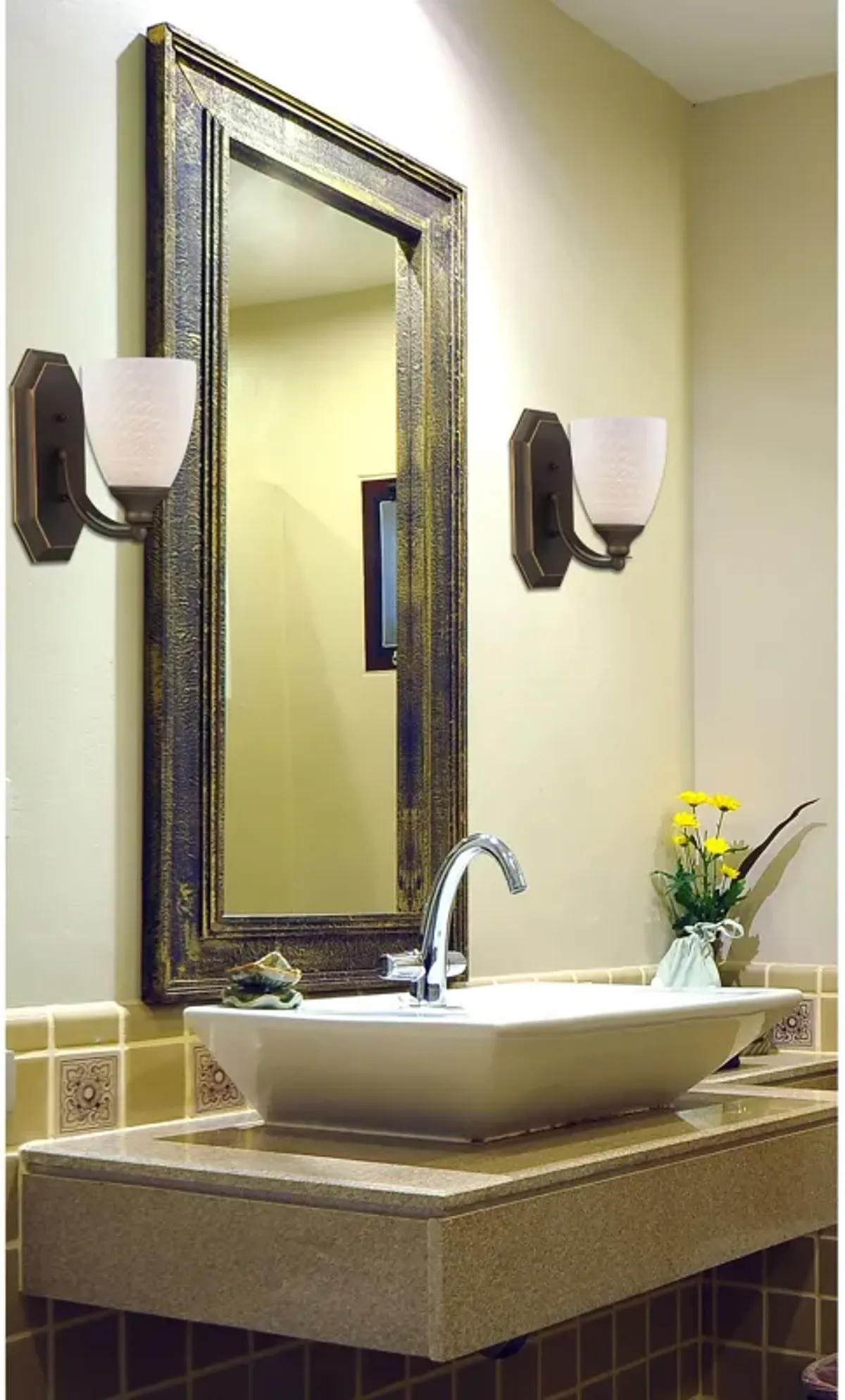 Mix and Match Vanity 5" Wide 1-Light Vanity Light - Aged Bronze