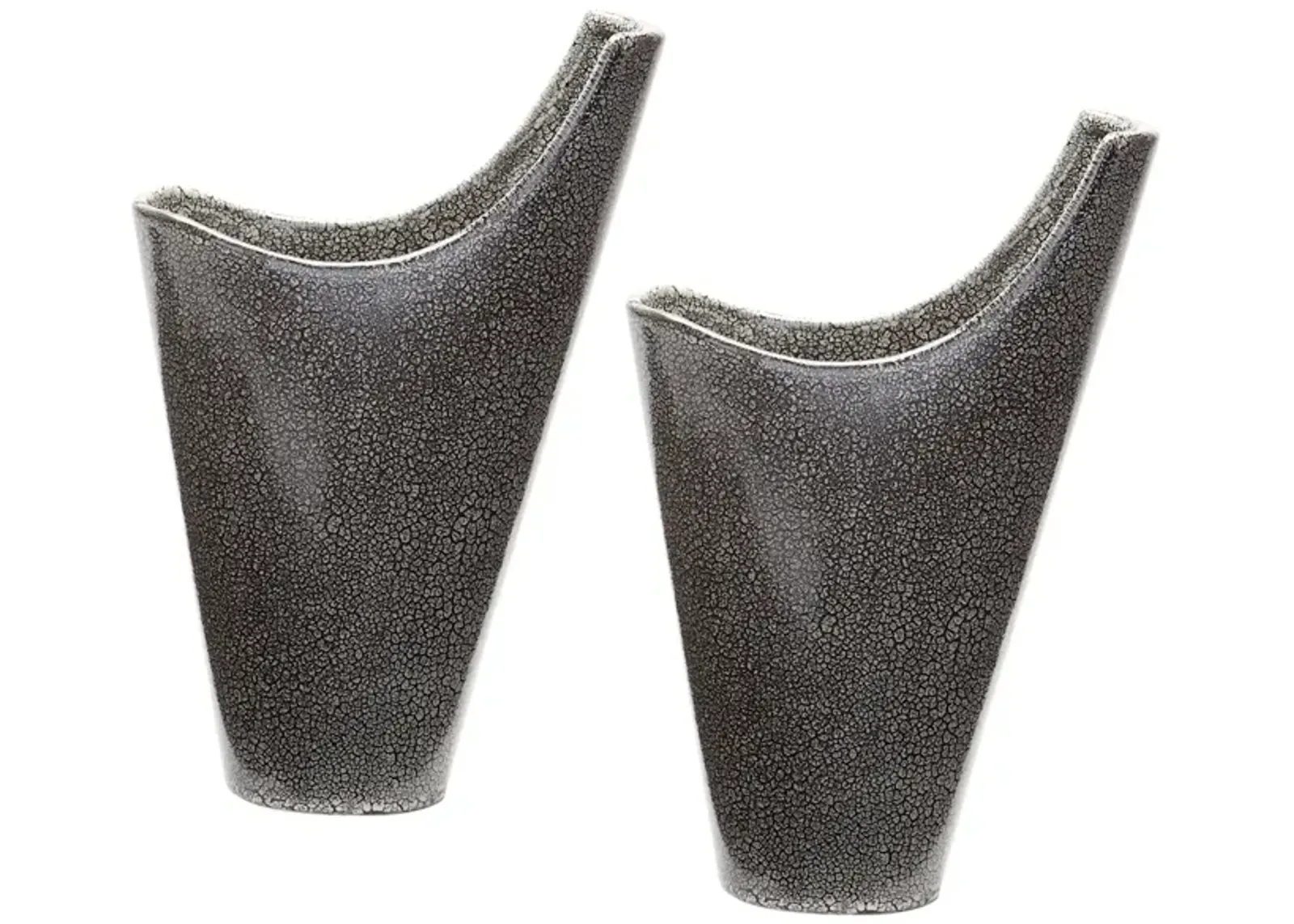 Reaction Filled Candle Holders in Gray (Set of 2)