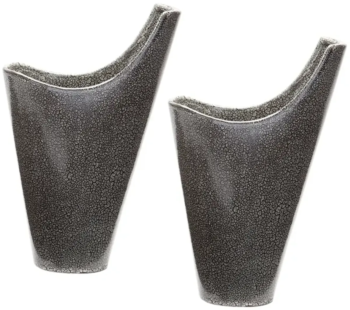 Reaction Filled Candle Holders in Gray (Set of 2)