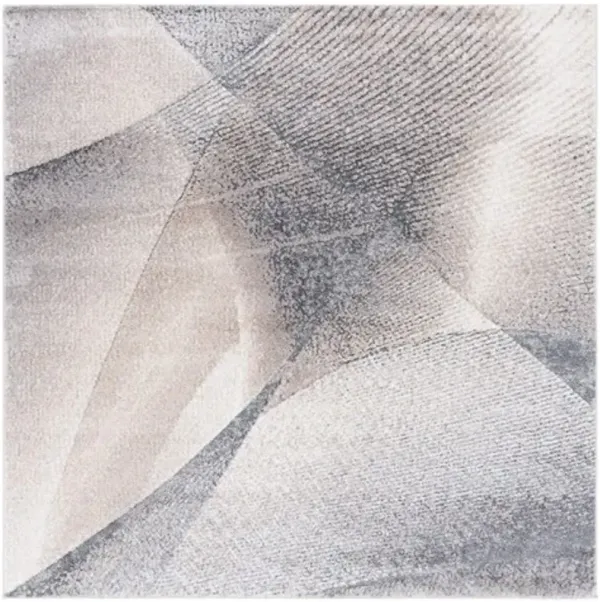 OPAL 412 Grey 6'-7' X 6'-7' Square Square Rug