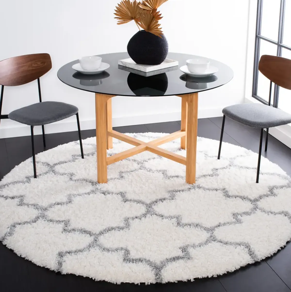 FONTANA SHAG Round Power Loomed 6'-7" X 6'-7" Round Rug