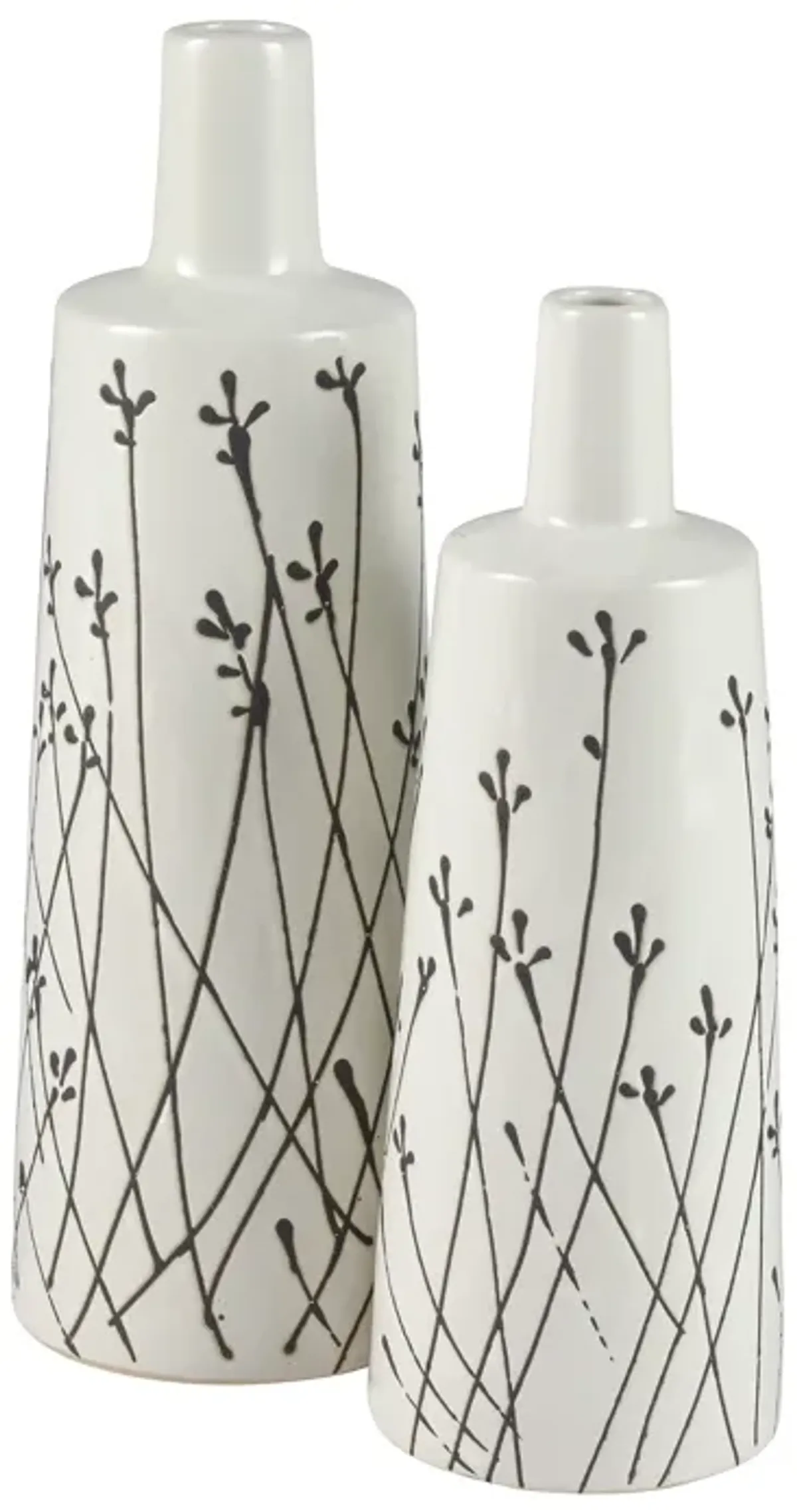 Melton Vase  -  Large White - Set of 2