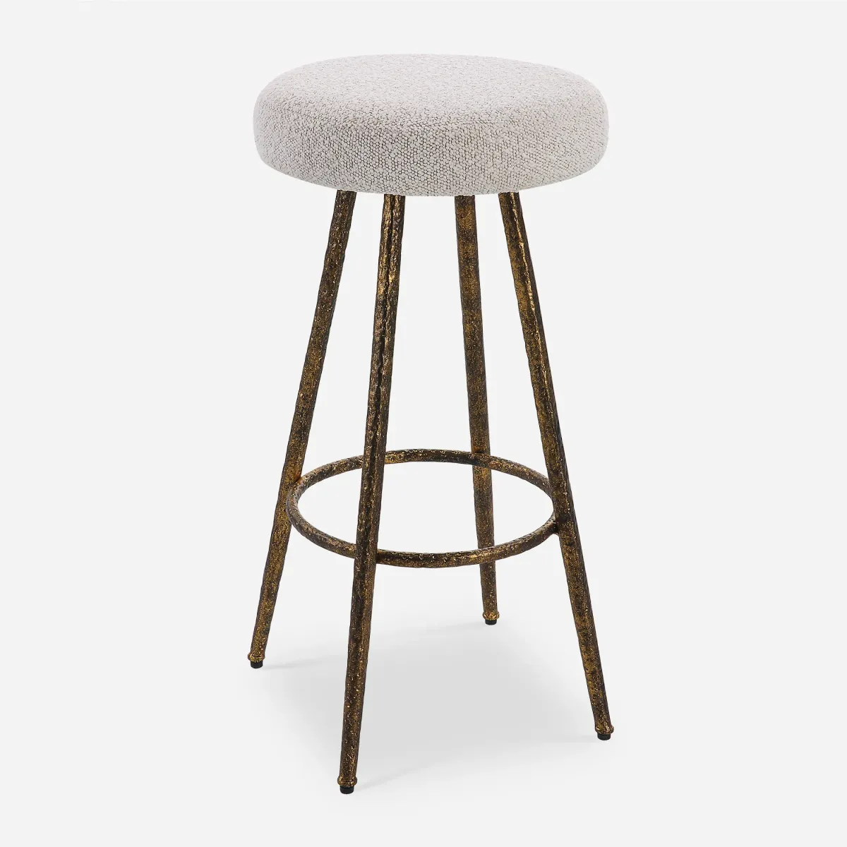 Braven White Fabric Counter Stool