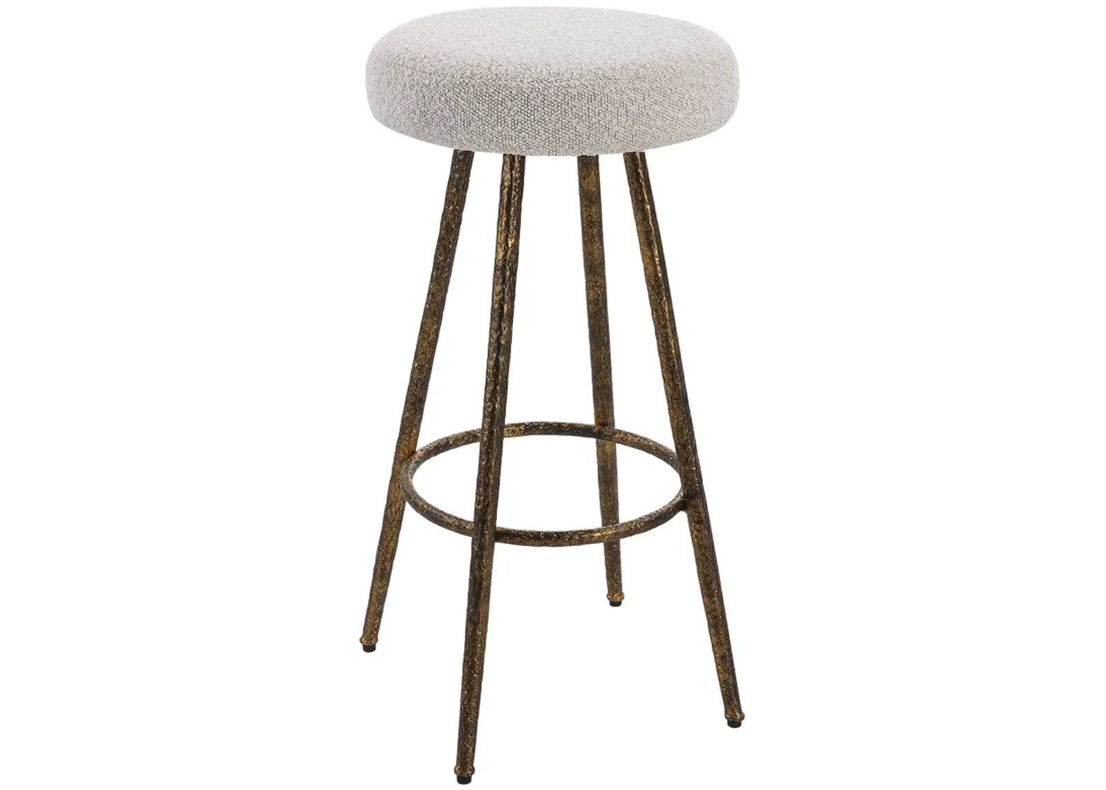 Braven White Fabric Counter Stool