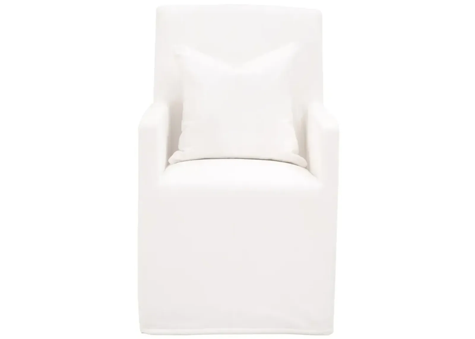 Shelter Slipcover Arm Chair with Casters