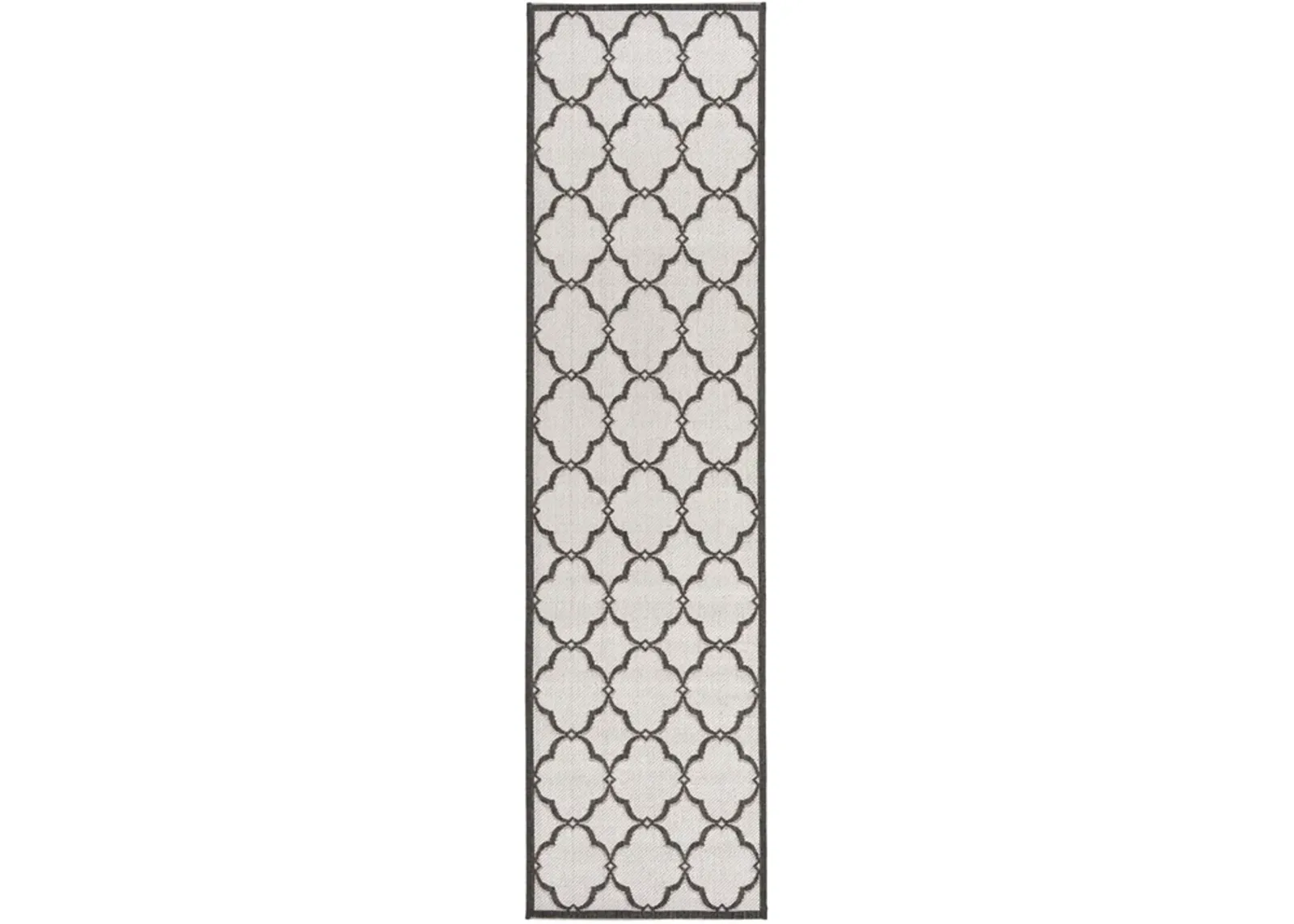 LINDEN 125 Collection LND125A-28 Light Grey / Charcoal 2'-2" X 8'