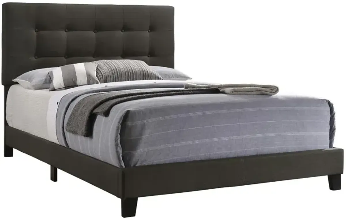 Mapes Tufted Upholstered Eastern King Bed Charcoal