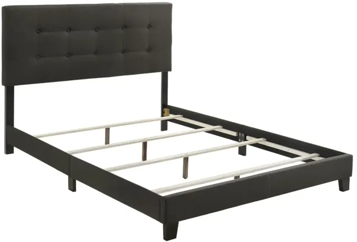 Mapes Tufted Upholstered Eastern King Bed Charcoal