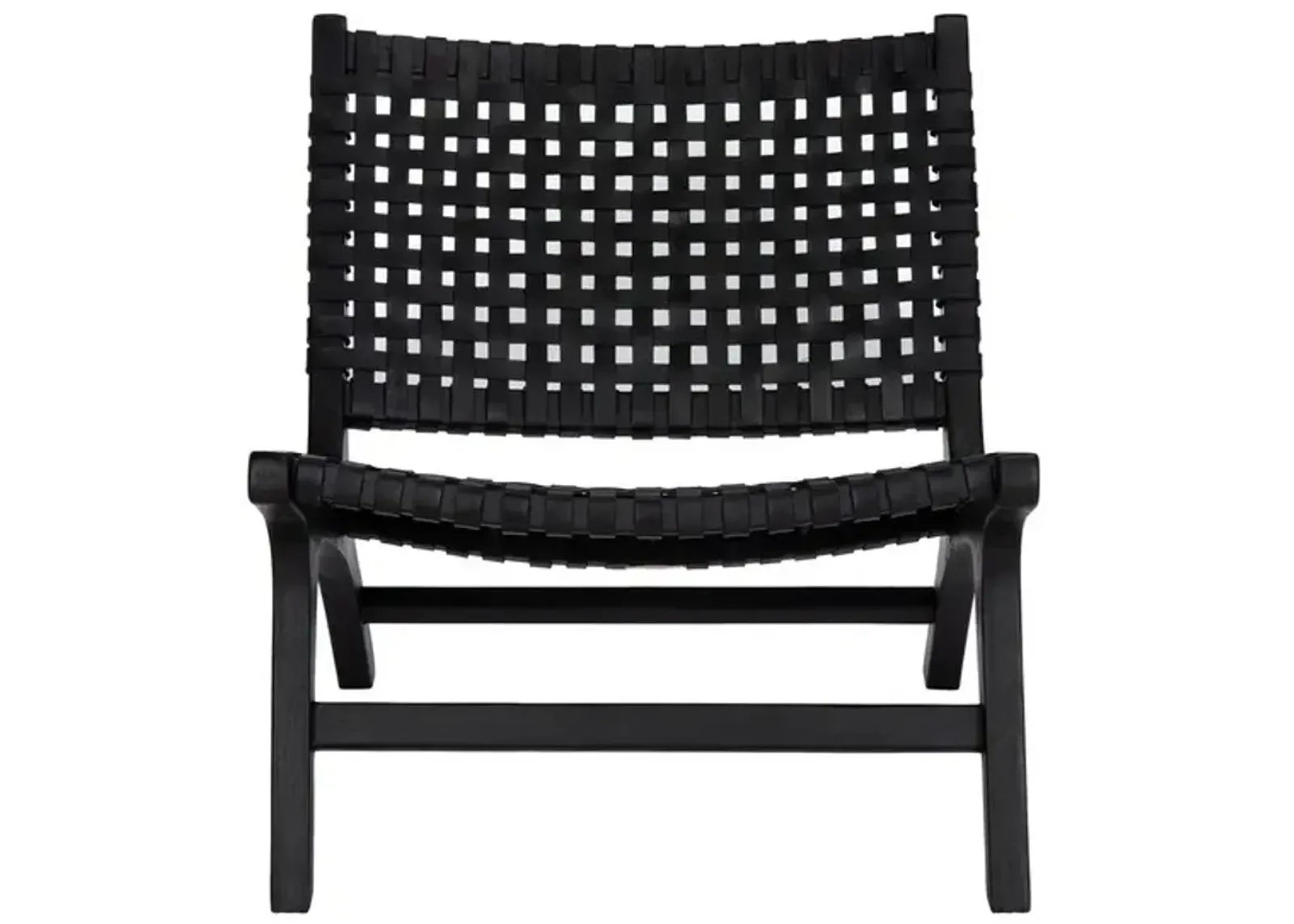 LUNA LEATHER WOVEN ACCENT CHAIR