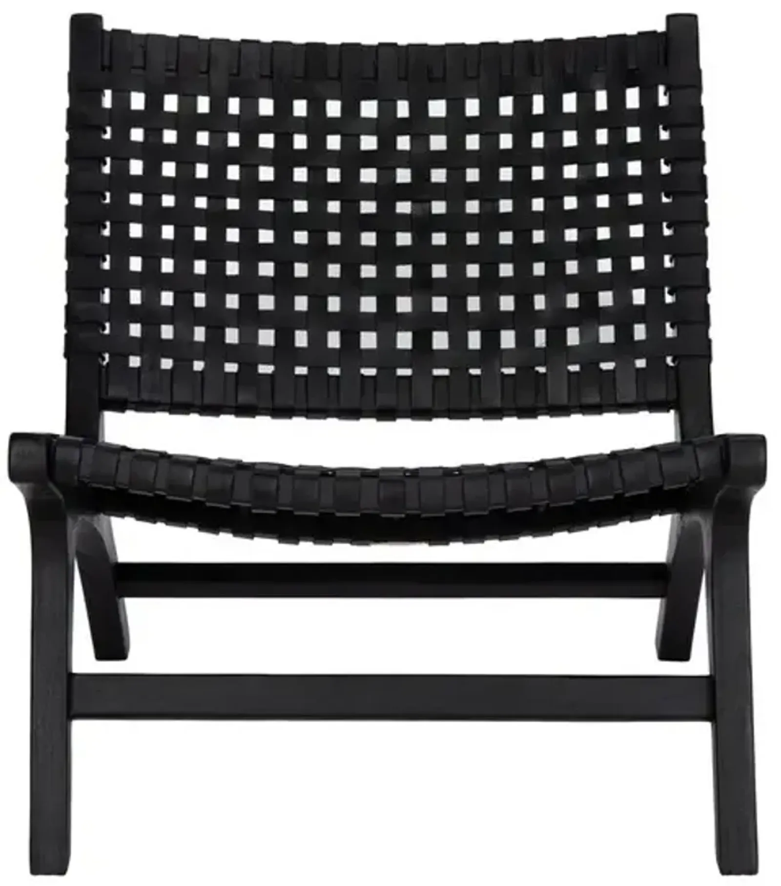 LUNA LEATHER WOVEN ACCENT CHAIR