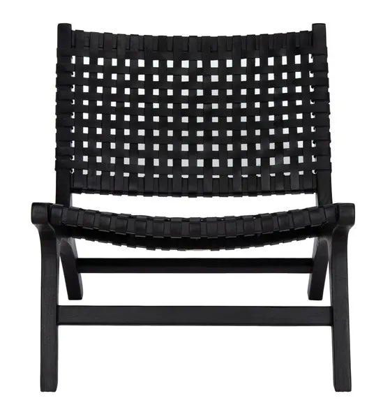 LUNA LEATHER WOVEN ACCENT CHAIR