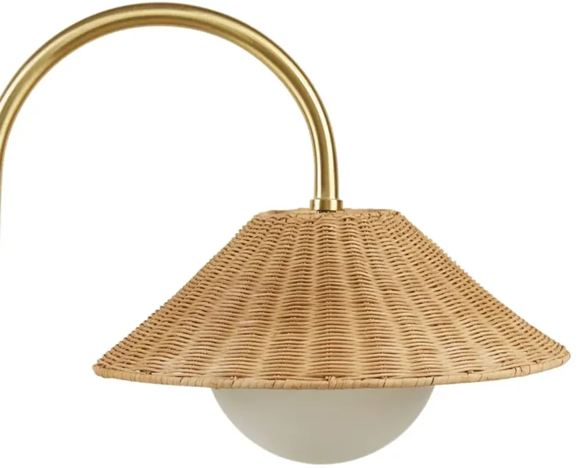 Rattan Weave Shade Floor Lamp