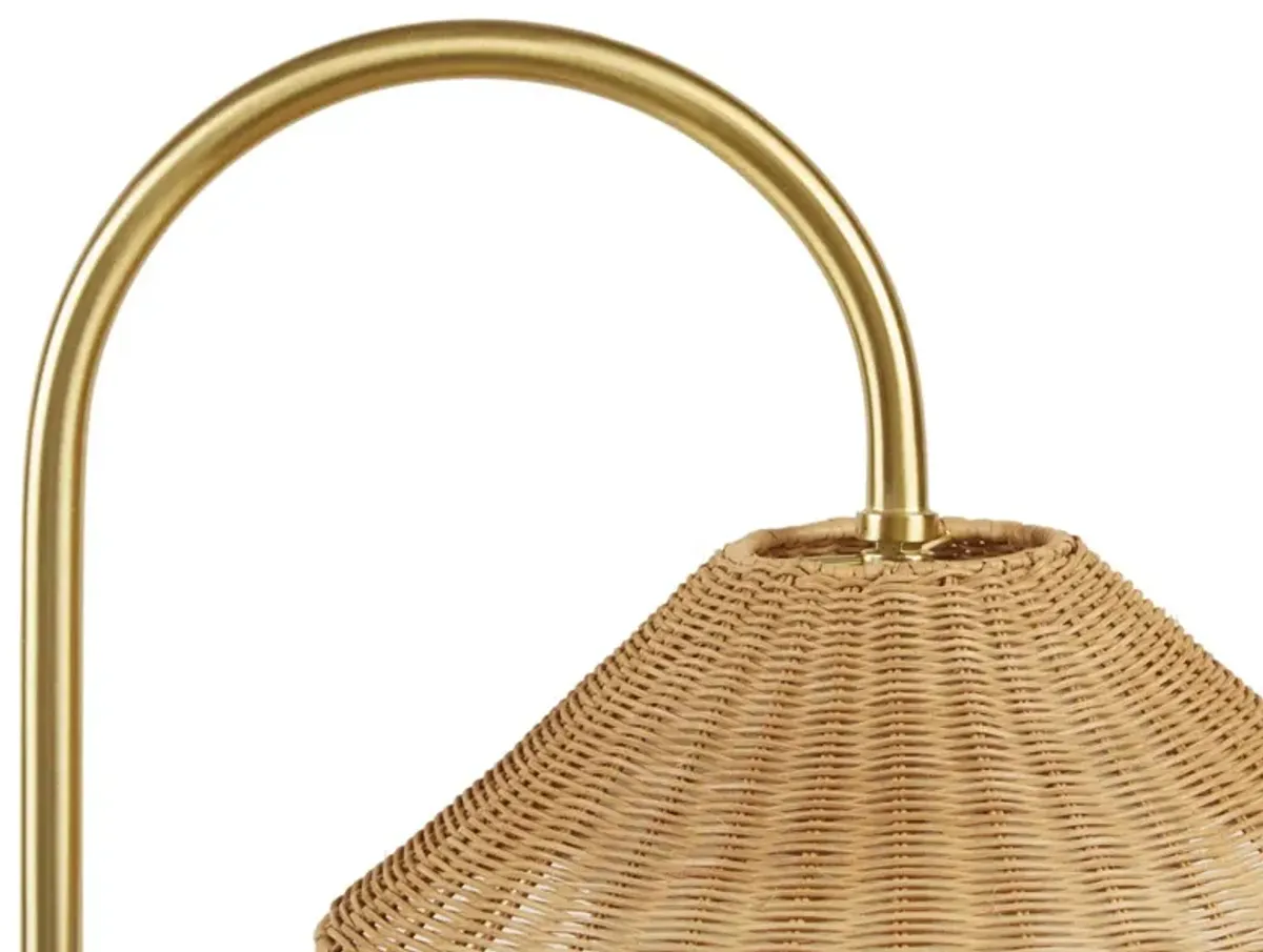 Rattan Weave Shade Floor Lamp