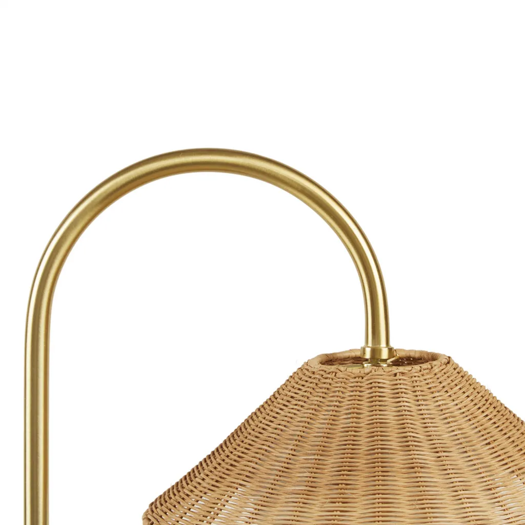 Rattan Weave Shade Floor Lamp