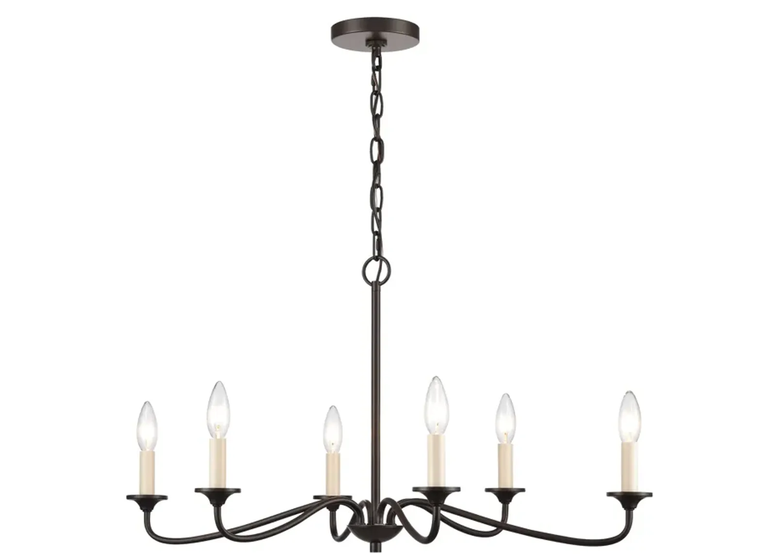 Quinn 30'' Wide 6-Light Chandelier - Old Bronze