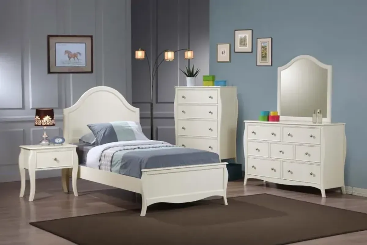 Dieppe Full Panel Bed Cream White