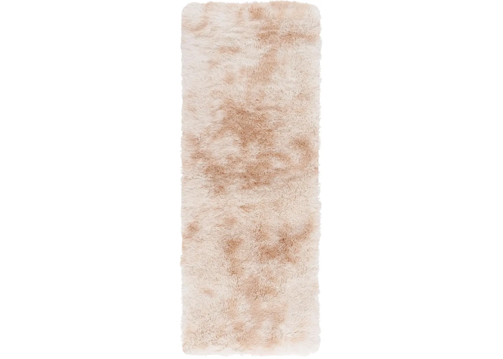 RAINBOW SHAG 100 LIGHT BEIGE 2'-3' x 6' Runner Rug