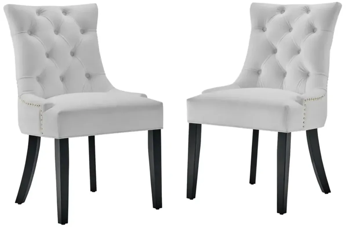 Regent Tufted Performance Velvet Dining Side Chairs - Set of 2